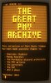 The Great PMV Archive README.txt image from the Milovana announcement.